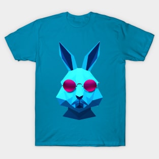 Cool Low Poly Rabbit wearing Sunglasses T-Shirt